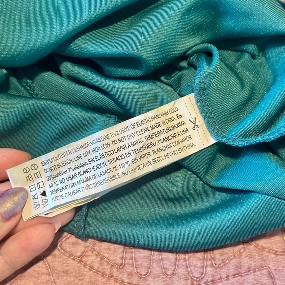 Forever 21 small teal velour dress - Picture 12 of 15